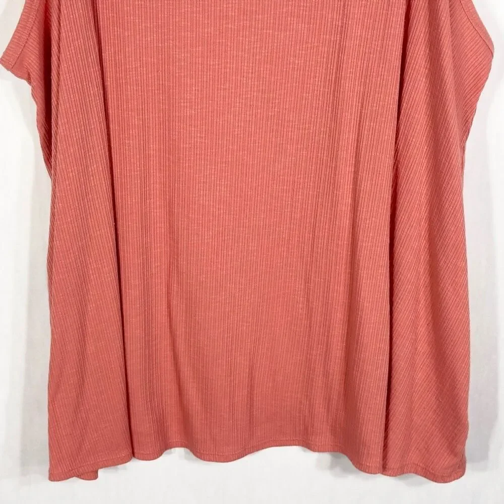 Old Navy Plus Size 3X Tank Top Sleeveless Luxe Pink Ribbed Stretched Crew 739 - Picture 4 of 8